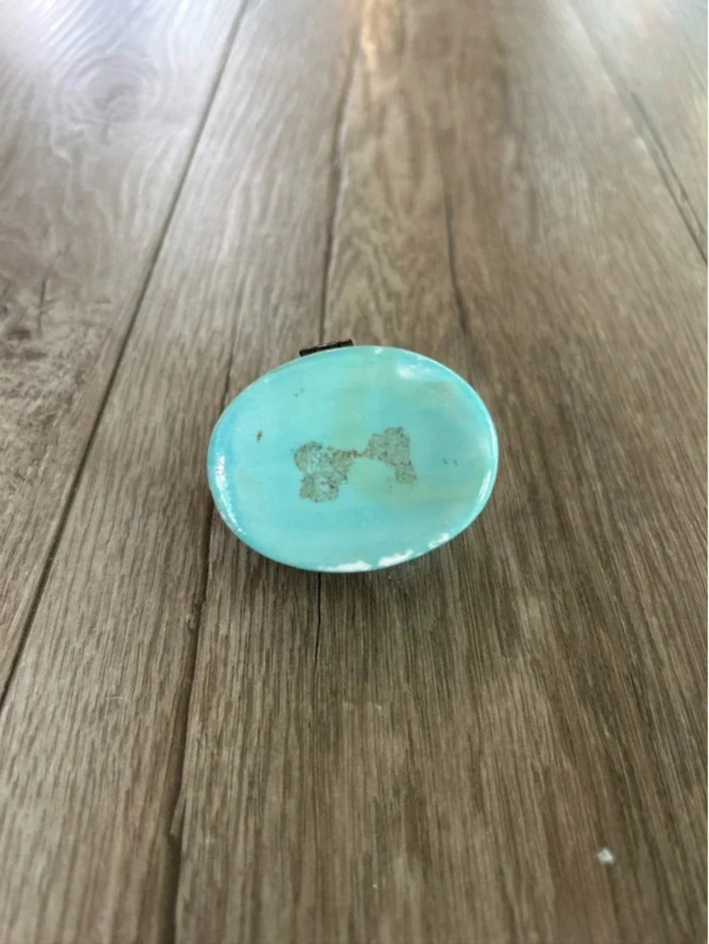 Vintage Ceramic Trinket Hinged Painted Box